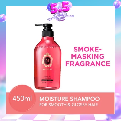 MA CHERIE - Moisture Shampoo Smoke Masking Fragrance (Reduce Smoke Odour + For Smooth & Glossy Hair) 450ml