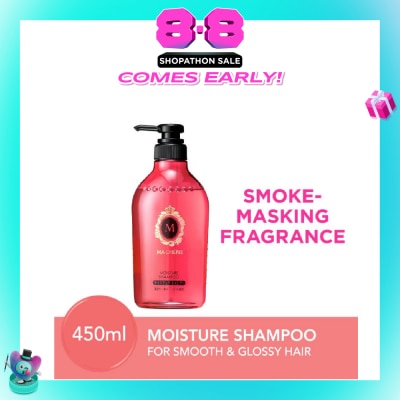 MA CHERIE - Moisture Shampoo Smoke Masking Fragrance (Reduce Smoke Odour + For Smooth & Glossy Hair) 450ml