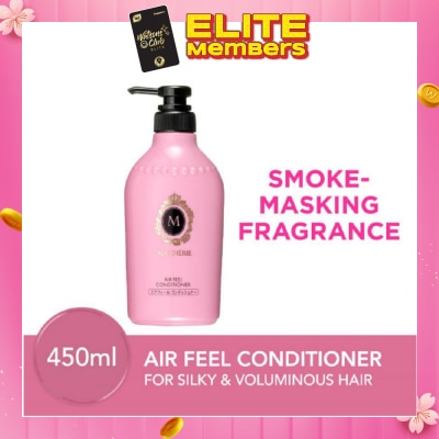 MA CHERIE [CNY] Air Feel Conditioner Smoke Masking Fragrance (Reduce Smoke Odour + For Voluminous & Silky Hair) 450ml