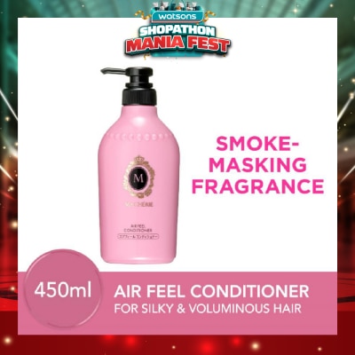 MA CHERIE - Air Feel Conditioner Smoke Masking Fragrance (Reduce Smoke Odour + For Voluminous & Silky Hair) 450ml