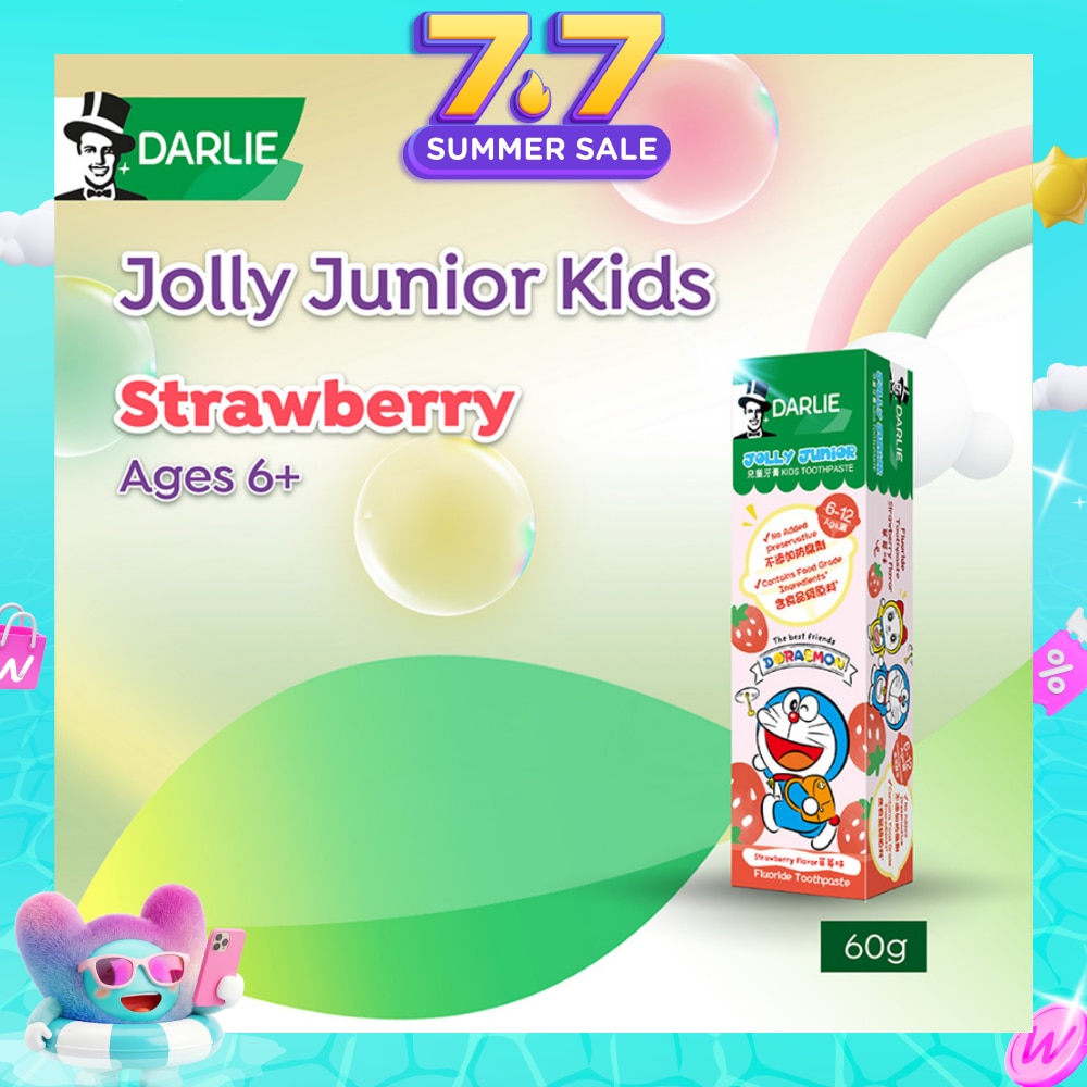 Jolly Junior Kids Strawberry Flavour Toothpaste (Age 6-12) 60g