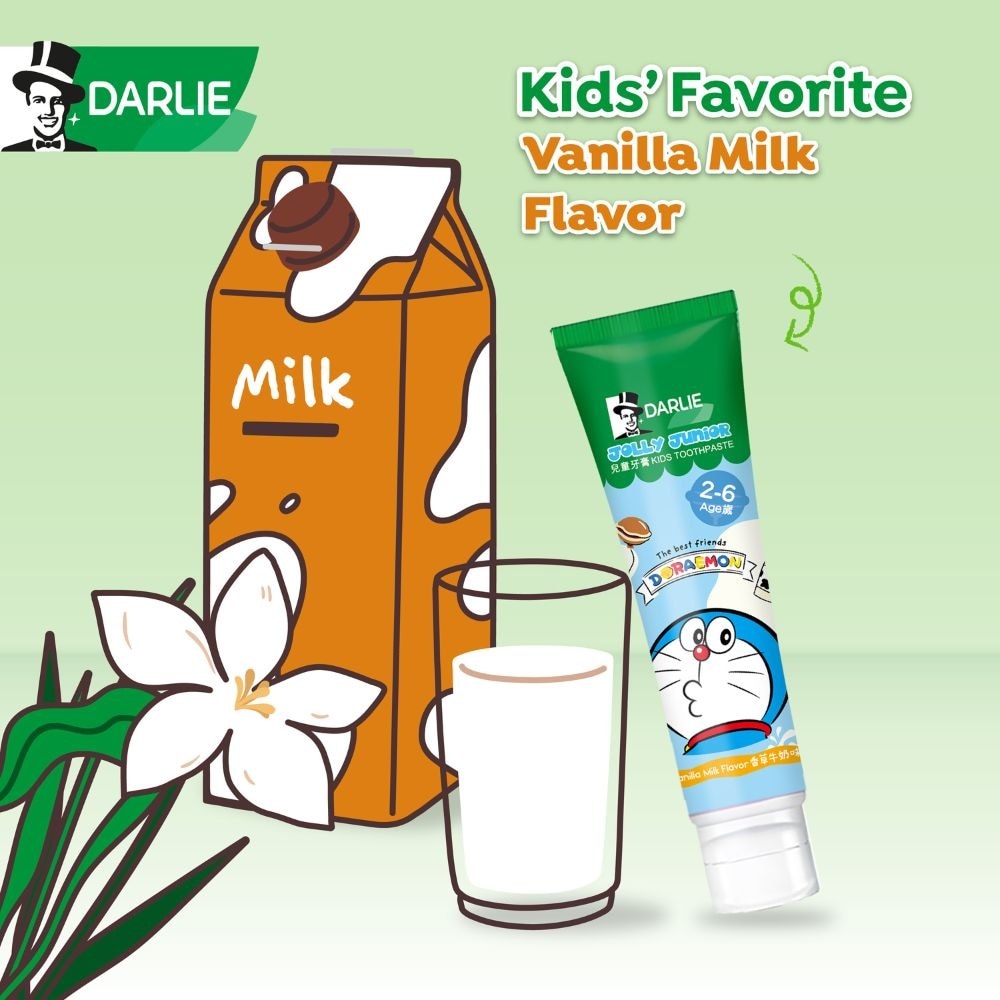 Jolly Junior Kids Vanilla Milk Toothpaste 60g (Age 2-6) 60g