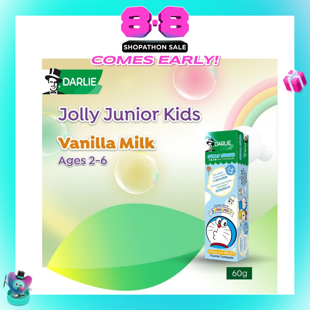 Jolly Junior kids toothpaste Vanilla Milk Flavor 60g (Expiry: Mar`2027)