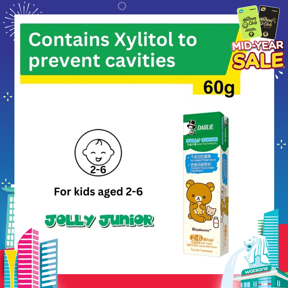 Jolly Junior Rilakkuma Kids Toothpaste Vanilla (For 2 to 6yrs old) 60g