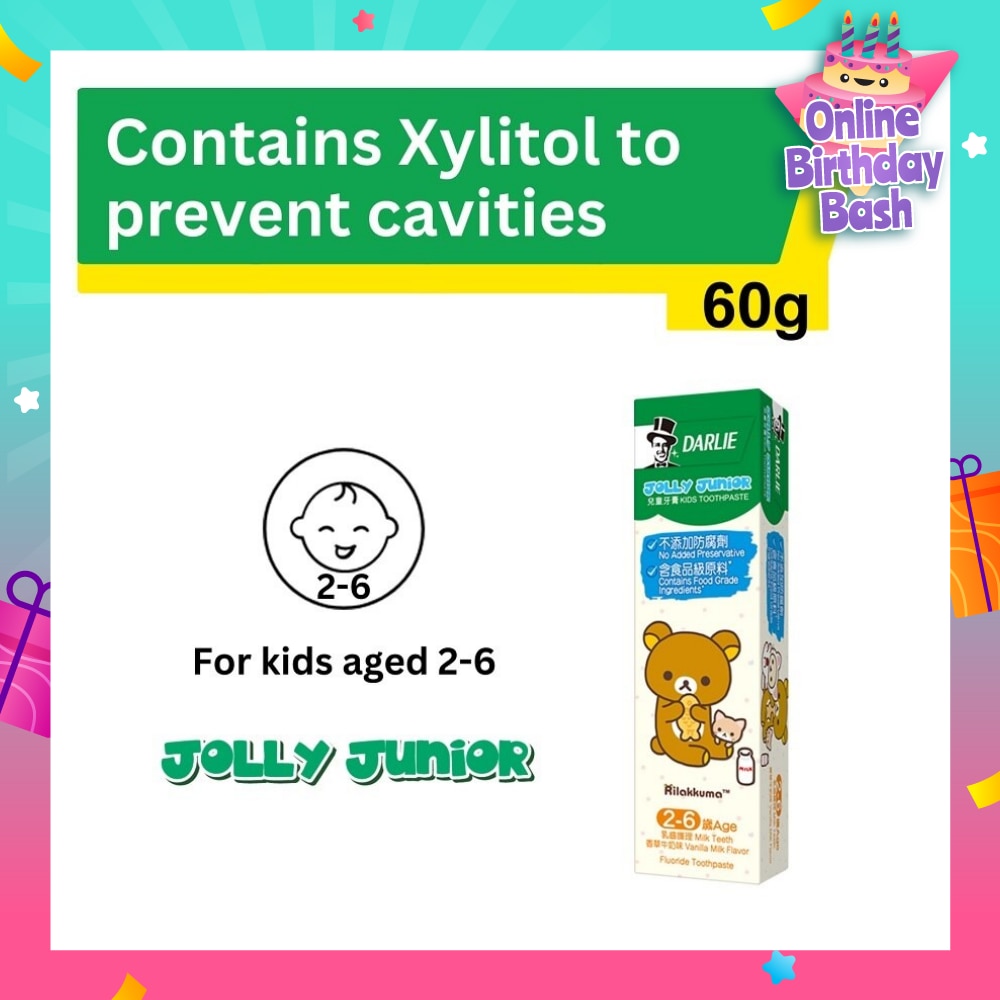 Jolly Junior Rilakkuma Kids Toothpaste Vanilla (For 2 to 6yrs old) 60g