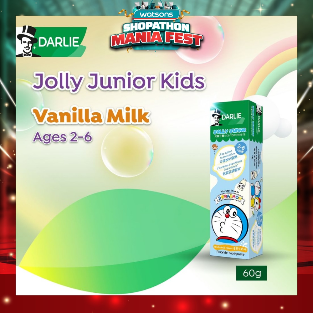 Jolly Junior kids toothpaste Vanilla Milk Flavor 60g (Expiry: Mar`2027)