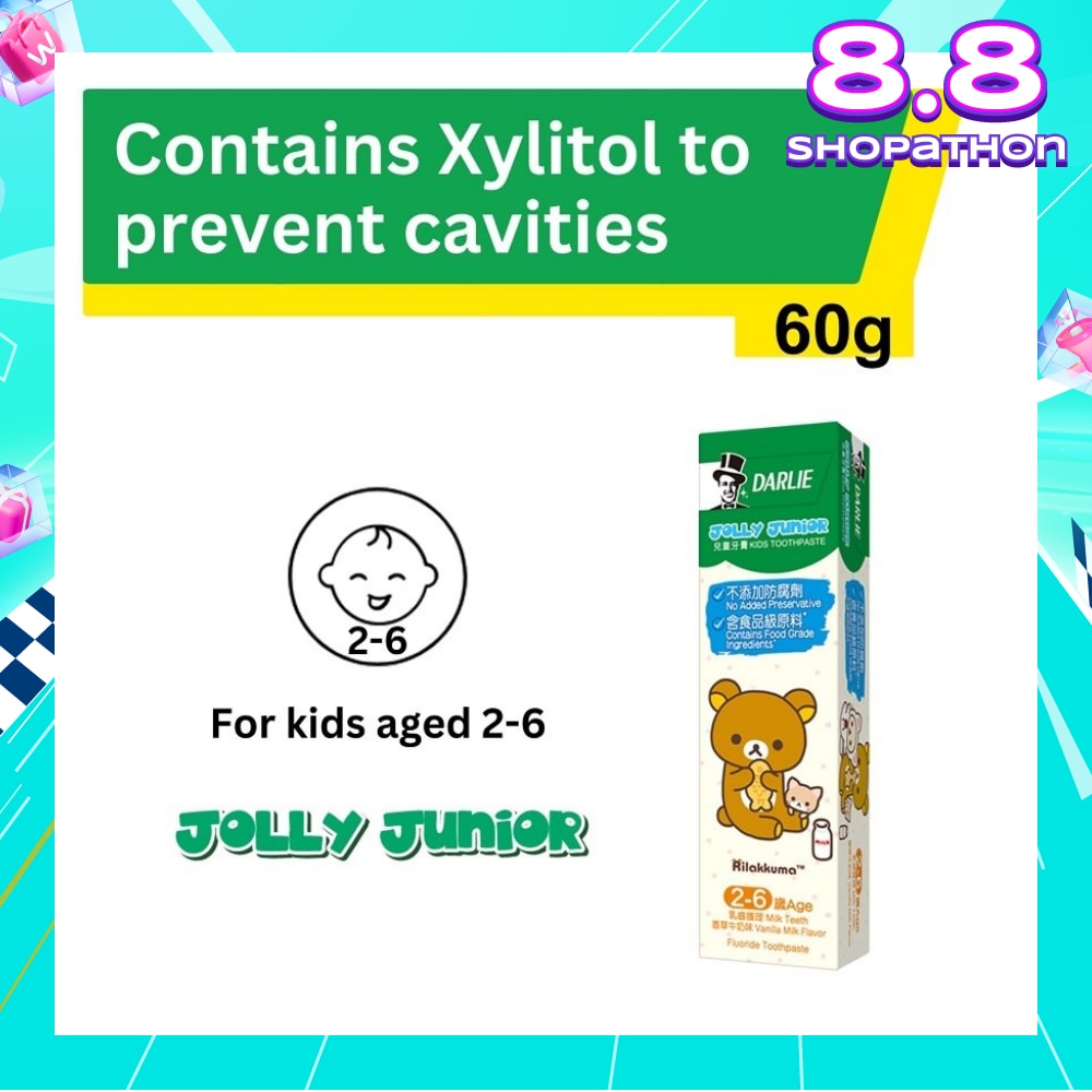 Jolly Junior Rilakkuma Kids Toothpaste Vanilla (For 2 to 6yrs old) 60g