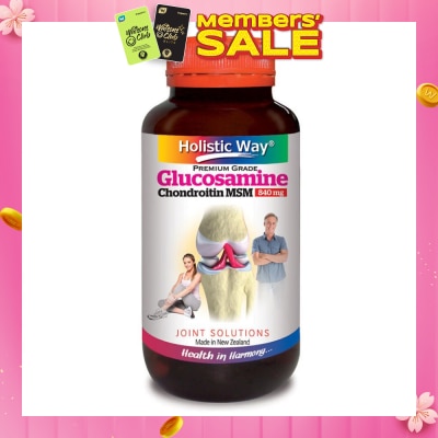 HOLISTIC WAY Glucosamine Chondroitin MSM 840mg 125 Vegetarian Capsules