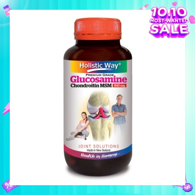 HOLISTIC WAY Glucosamine Chondroitin MSM 840mg 125 Vegetarian Capsules