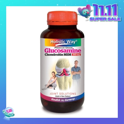 HOLISTIC WAY Glucosamine Chondroitin MSM 840mg 125 Vegetarian Capsules