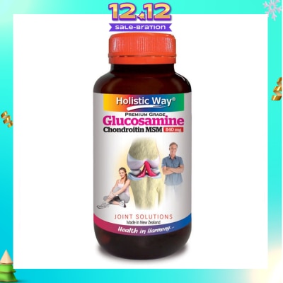 HOLISTIC WAY Glucosamine Chondroitin MSM 840mg 125 Vegetarian Capsules
