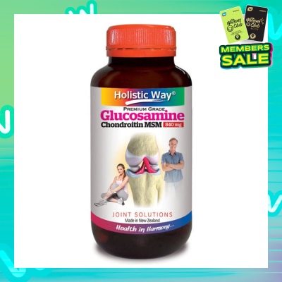 HOLISTIC WAY Glucosamine Chondroitin MSM 840mg 125 Vegetarian Capsules