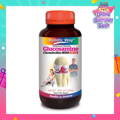 HOLISTIC WAY Glucosamine Chondroitin MSM 840mg 125 Vegetarian Capsules