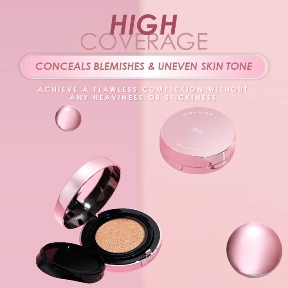 Nude Glow Longwear Cushion Foundation SPF50+ 110 Light Ivory 15g