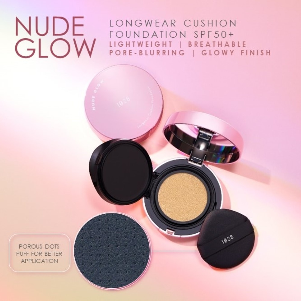 Nude Glow Longwear Cushion Foundation SPF50+ 110 Light Ivory 15g