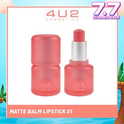 4U2 Matte Balm Lipstick 01 Happy Holiday 1s