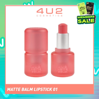 4U2 Matte Balm Lipstick 01 Happy Holiday 1s
