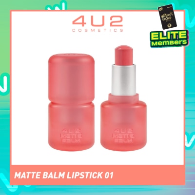 4U2 Matte Balm Lipstick 01 Happy Holiday 1s
