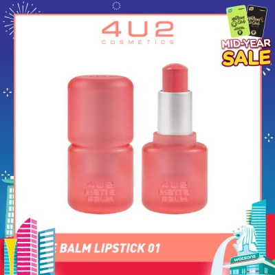 4U2 Matte Balm Lipstick 01 Happy Holiday 1s