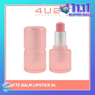 4U2 Matte Balm Lipstick 04 Afternoon Tea 1s