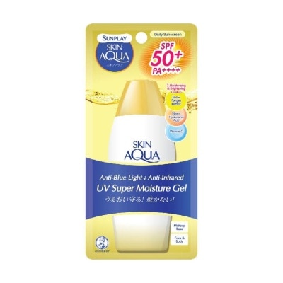 SUNPLAY Skin Aqua SM Gel SPF50 (Super Moisturising Sunscreen, Anti- Blue Light, Weightless for everyday use, UVA/ UVB Protection) 80g