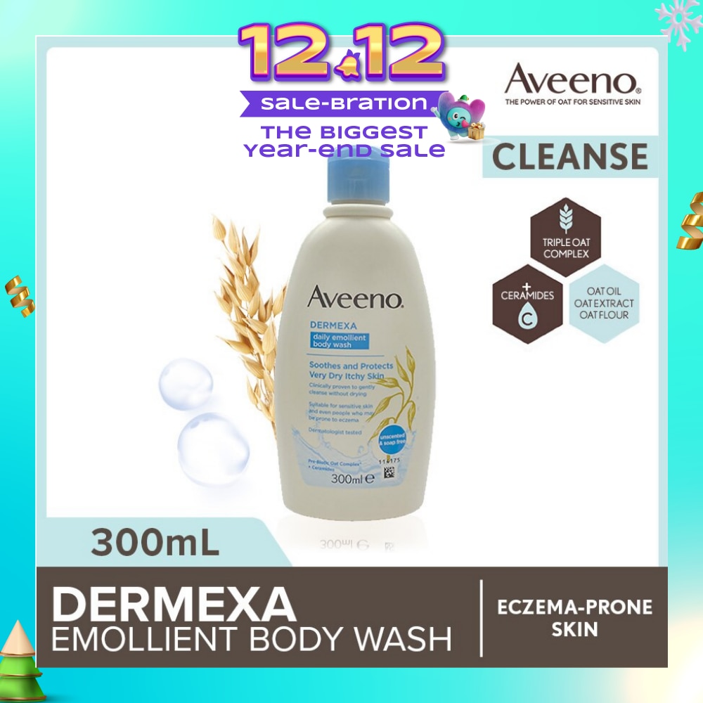 Dermexa Daily Emollient Body Wash (Gently Cleanse And Soothe Extra Dry Eczema-Prone Skin) 300ml