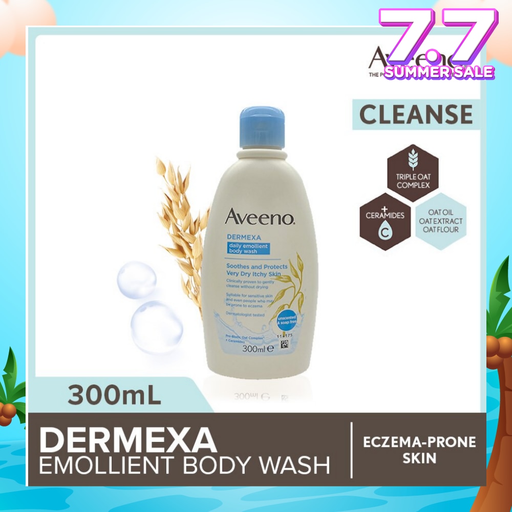 Dermexa Daily Emollient Body Wash (Gently Cleanse And Soothe Extra Dry Eczema-Prone Skin) 300ml