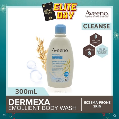 AVEENO - Dermexa Daily Emollient Body Wash (Gently Cleanse And Soothe Extra Dry Eczema-Prone Skin) 300ml