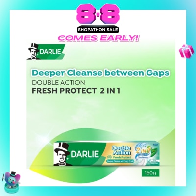DARLIE - Double Action Fresh Protect 2in1 Mouthwash Toothpaste 160g