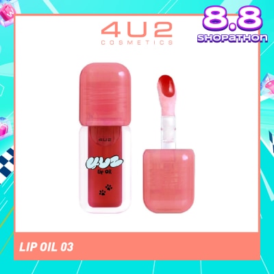 4U2 Lip Oil 03 Red Paws 1s