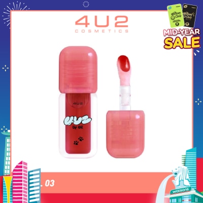 4U2 Lip Oil 03 Red Paws 1s