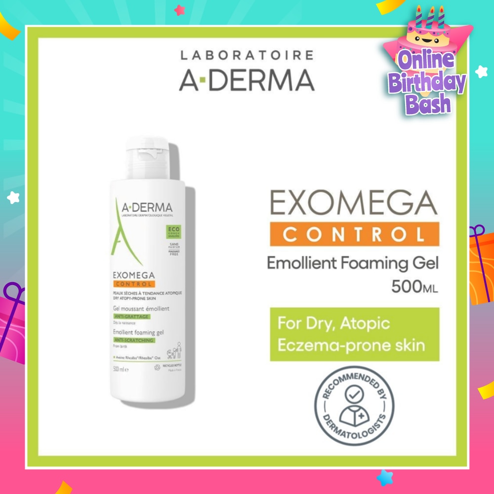 Exomega Emollient Cleanses Soothes & Protects Foaming Gel (For Atopic & Dry Skin) 500ml