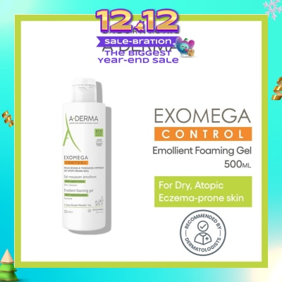 ADERMA Exomega Emollient Cleanses Soothes & Protects Foaming Gel 500ml (Expiry: April`2026)