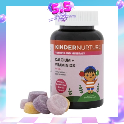 KINDERNURTURE - Calcium + Vitamin D3 (30 gummies) (Expiry: Oct`2026)