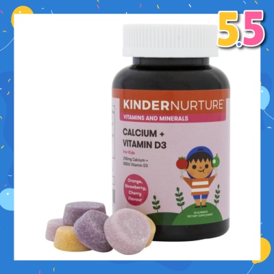 KINDERNURTURE Calcium + Vitamin D3 (30 gummies)