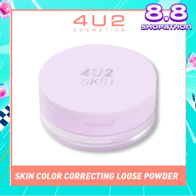 4U2 Skin Color Correcting Loose Powder (To Brightens Skin, Controls Oil, Touches Up & Blurs Skin) 10g