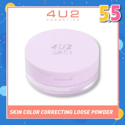 4U2 Skin Color Correcting Loose Powder (To Brightens Skin, Controls Oil, Touches Up & Blurs Skin) 10g
