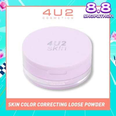 4U2 Skin Color Correcting Loose Powder (To Brightens Skin, Controls Oil, Touches Up & Blurs Skin) 10g