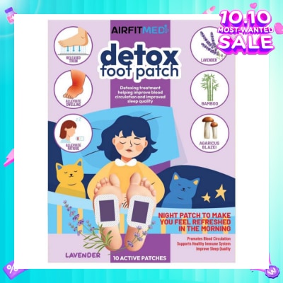 AIRFIT Detox Foot Patch Lavender (Helping Improve Blood Circulation & Improved Sleep Quality) 10s