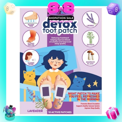 AF MEDI - Detox Foot Patch Lavender (Helping Improve Blood Circulation & Improved Sleep Quality) 10s