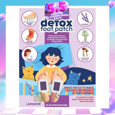 AF MEDI - Detox Foot Patch Lavender (Helping Improve Blood Circulation & Improved Sleep Quality) 10s