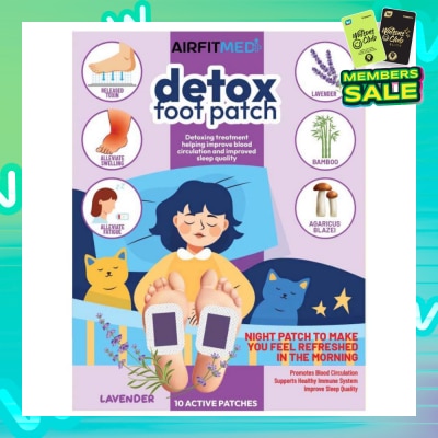 AIRFIT Detox Foot Patch Lavender (Helping Improve Blood Circulation & Improved Sleep Quality) 10s