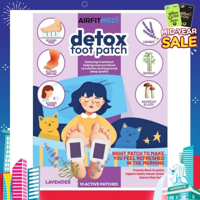 AIRFIT Detox Foot Patch Lavender (Helping Improve Blood Circulation & Improved Sleep Quality) 10s