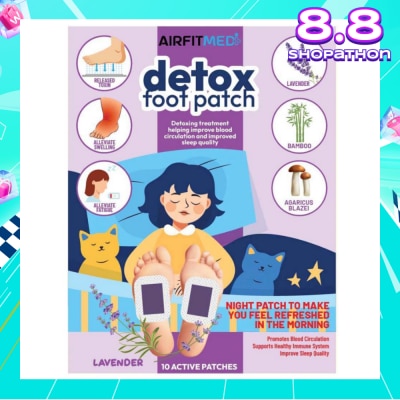 AIRFIT Detox Foot Patch Lavender (Helping Improve Blood Circulation & Improved Sleep Quality) 10s
