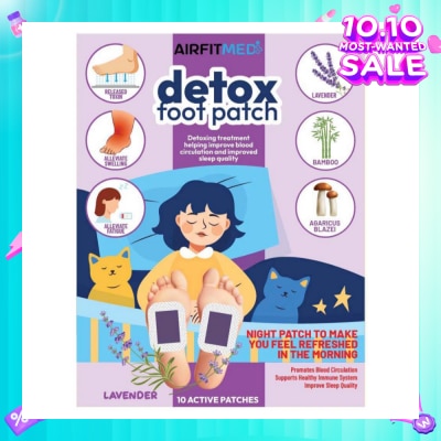 AIRFIT Detox Foot Patch Lavender (Helping Improve Blood Circulation & Improved Sleep Quality) 10s