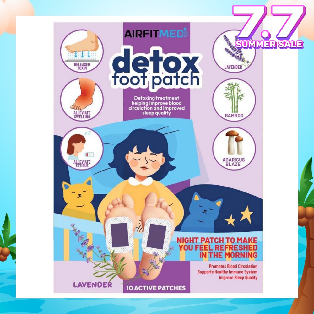 Detox Foot Patch Lavender (Helping Improve Blood Circulation & Improved Sleep Quality) 10s