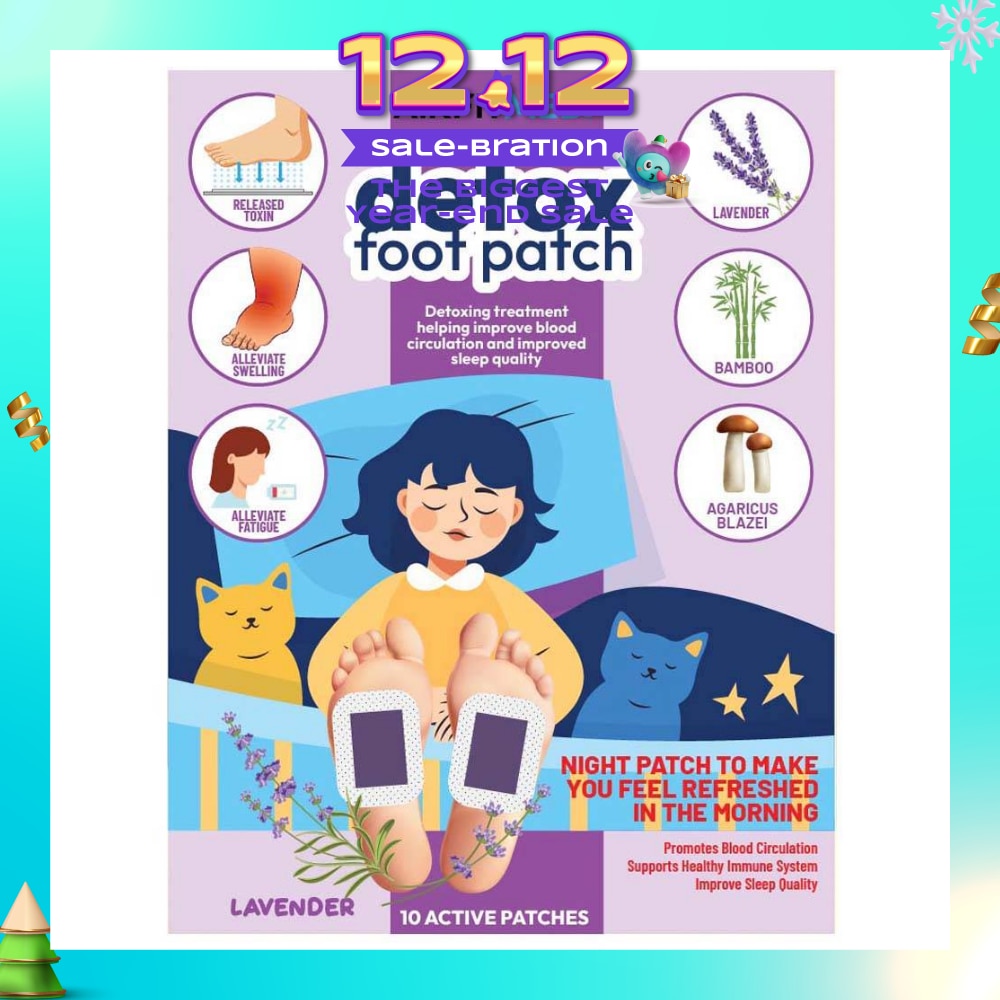 Detox Foot Patch Lavender (Helping Improve Blood Circulation & Improved Sleep Quality) 10s