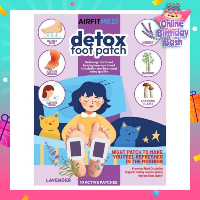 AIRFIT Detox Foot Patch Lavender (Helping Improve Blood Circulation & Improved Sleep Quality) 10s