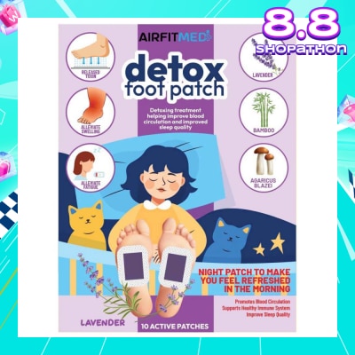 AIRFIT Detox Foot Patch Lavender (Helping Improve Blood Circulation & Improved Sleep Quality) 10s