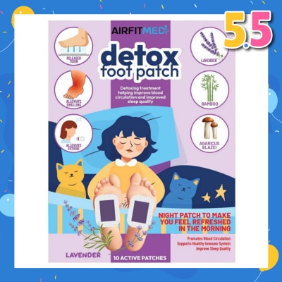 AIRFIT Detox Foot Patch Lavender (Helping Improve Blood Circulation & Improved Sleep Quality) 10s